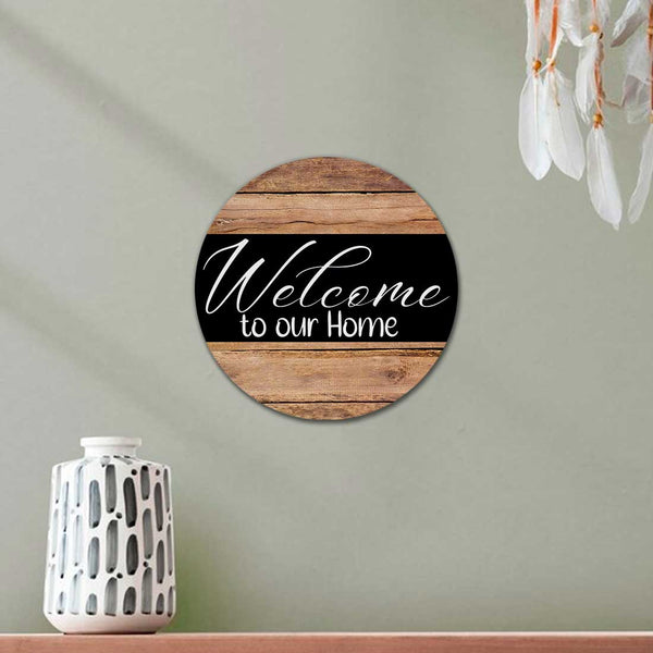 Welcome To Our Home Personalised Wall Hanging - Uncommongifts.in